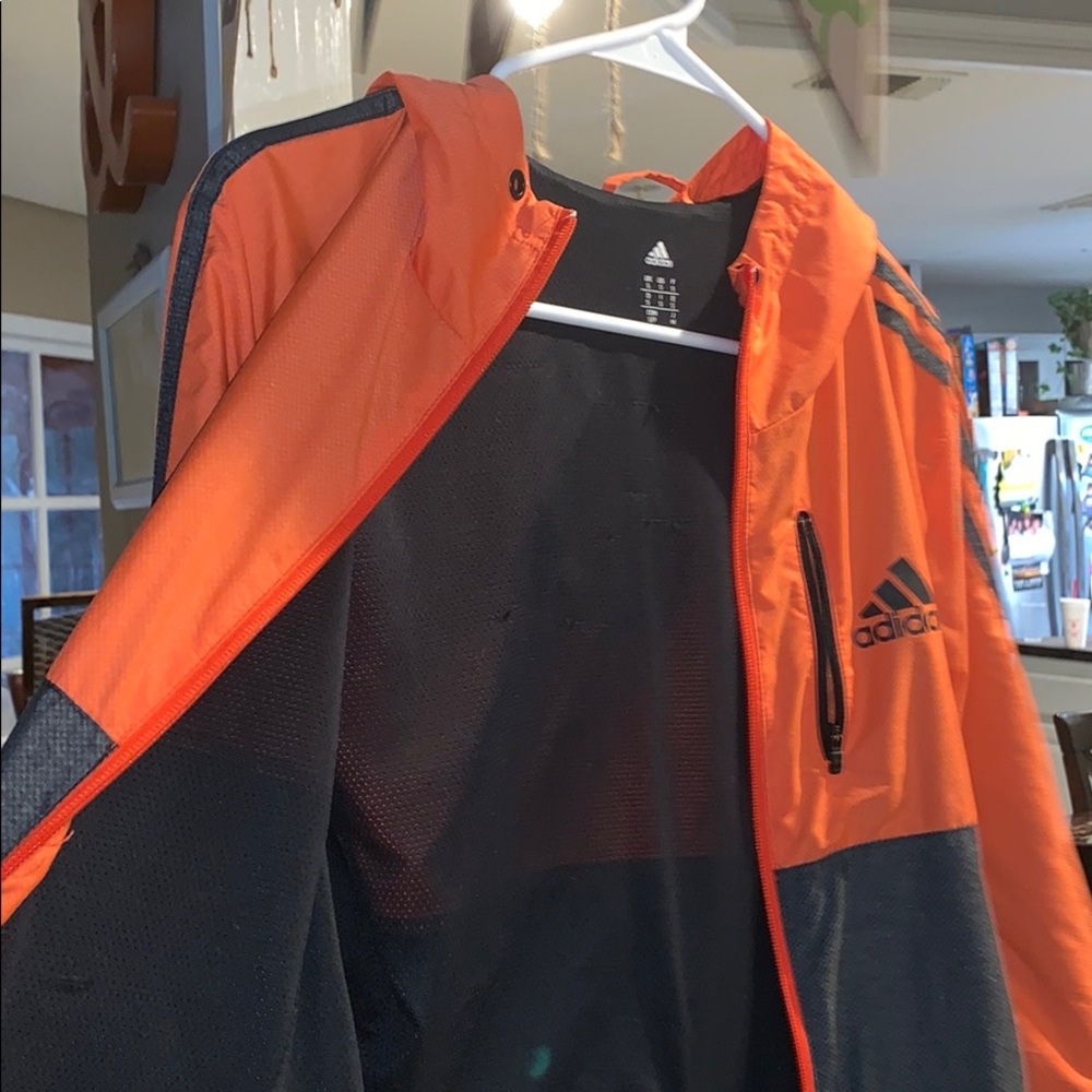 adidas windbreaker orange/grey - Picture 3 of 5
